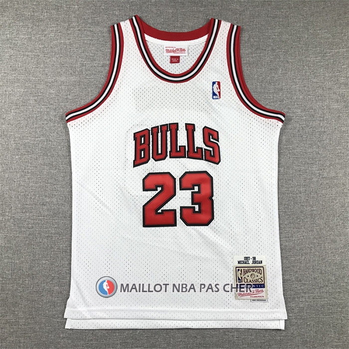 Maillot Enfant Chicago Bulls Michael Jordan NO 23 Mitchell & Ness 1997-98 Blanc